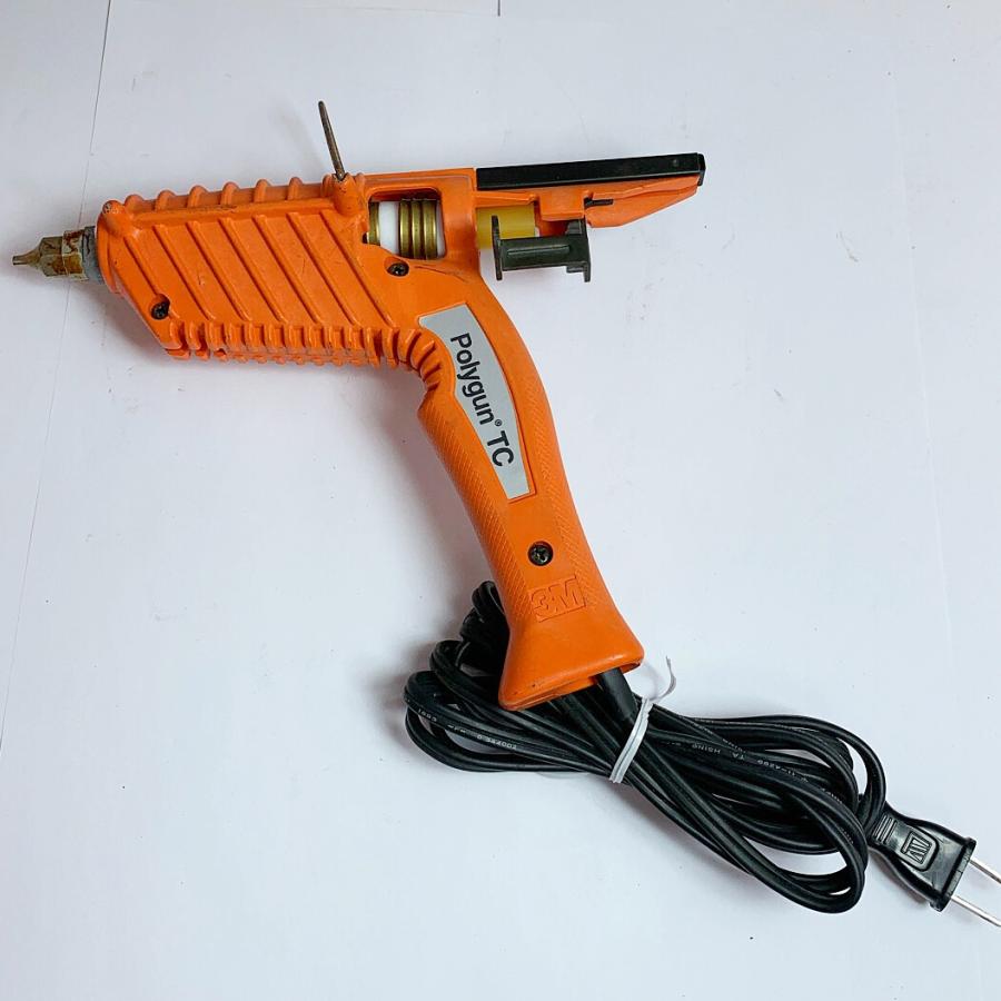 【3M】 スリーエム ポリガン グルーガン 100V 中古 動作確認済 ハンドメイド クラフト 住友スリーエム Y0526 ♭♭ 3M ポリガン ホットメルト 接着剤（約300個）付 動作確認済 やや