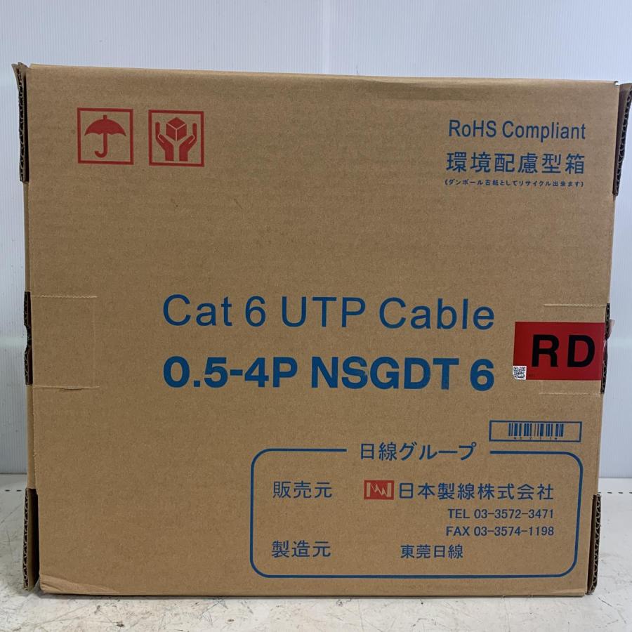 ♭♭ 日本製線 300m Cat6 UTPケーブル 0.5-4P NSGDT6 RED 未使用に近い : リサイクルビッグバンヤフー店 ...