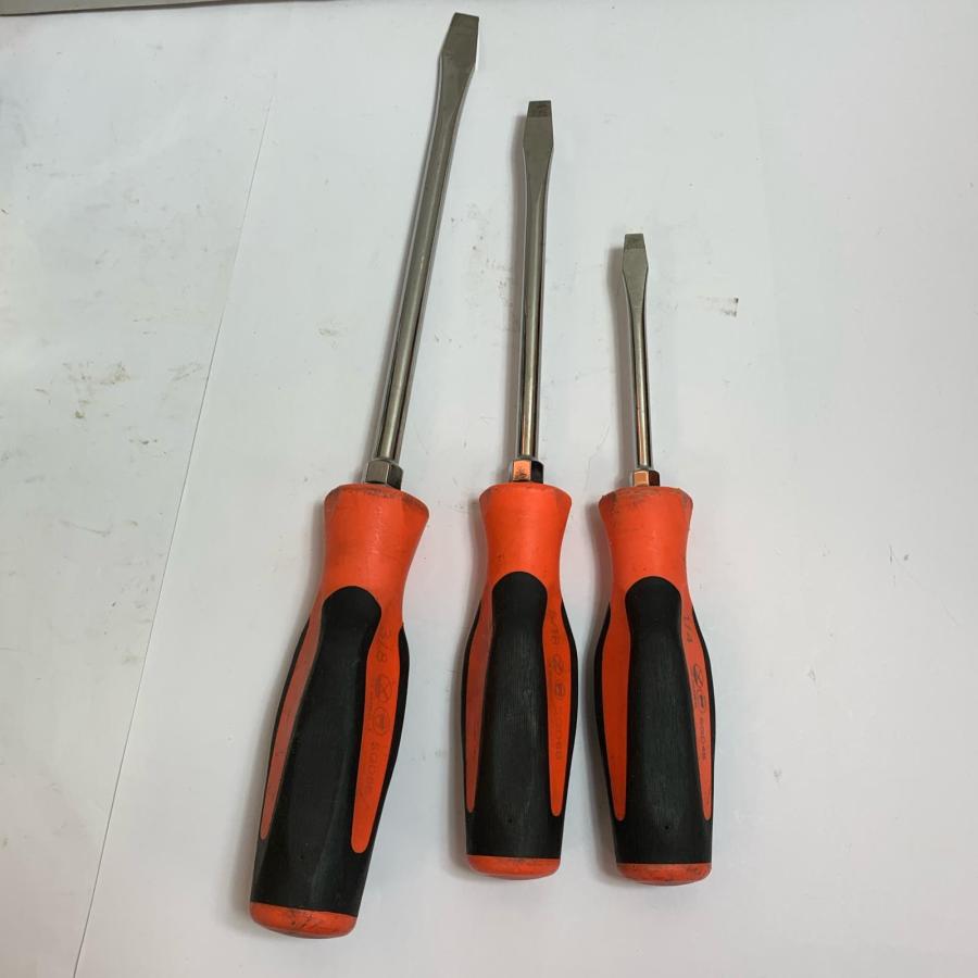 Snap-on スナップオン マイナスドライバー 3本セット SGD2B/SGD6B/SGD4B ブラック×レッド ♭♭ Snap-on スナップオン マイナスドライバー 3本セット SGD8B/SGD6B