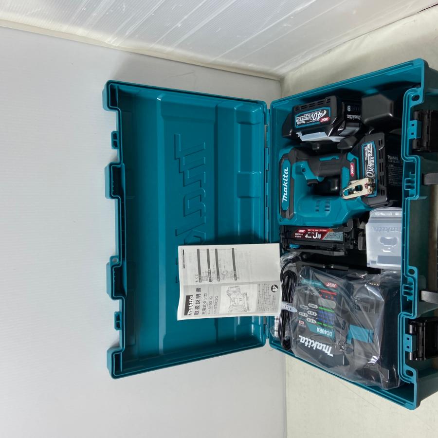 ΦΦ MAKITA マキタ 電動タッカ 40v 2.5Ah ST001GRDX ブルー 未使用に 