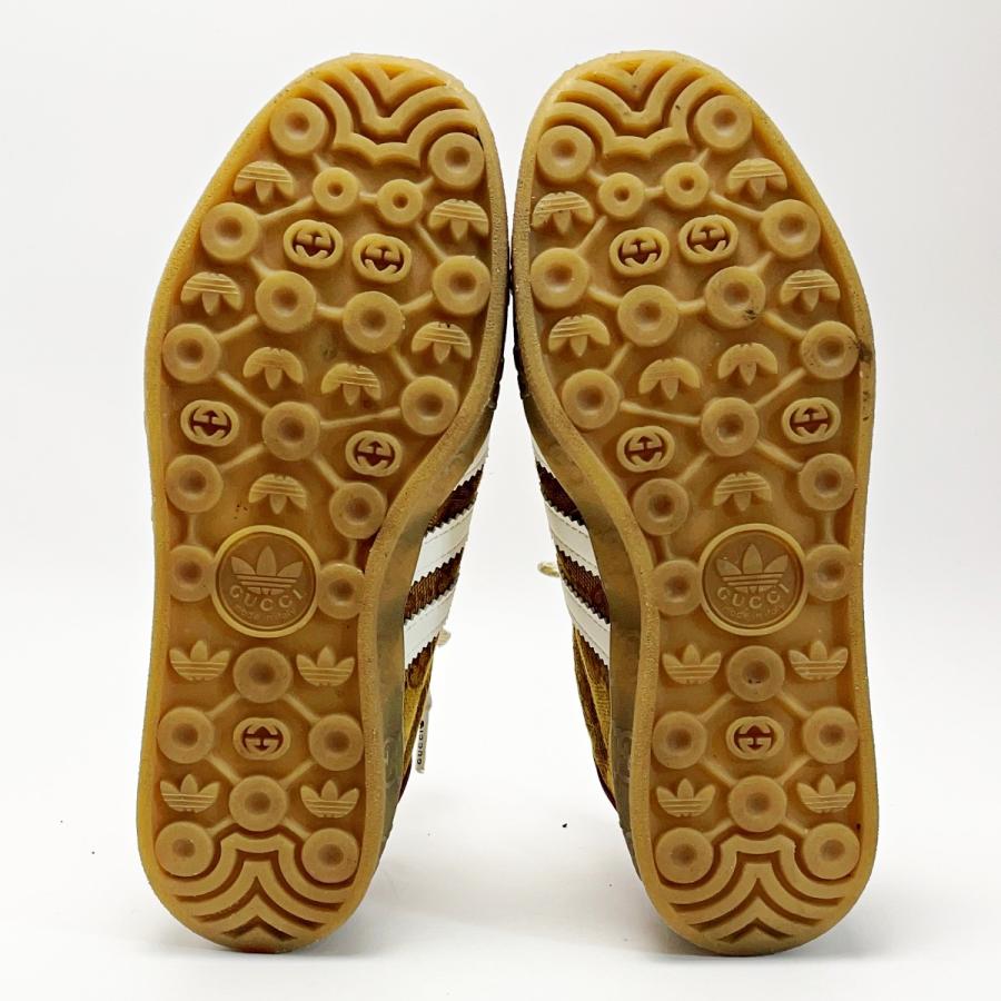 GUCCI グッチ adidasコラボ ガゼル スニーカー ブラウン GGスプリーム  