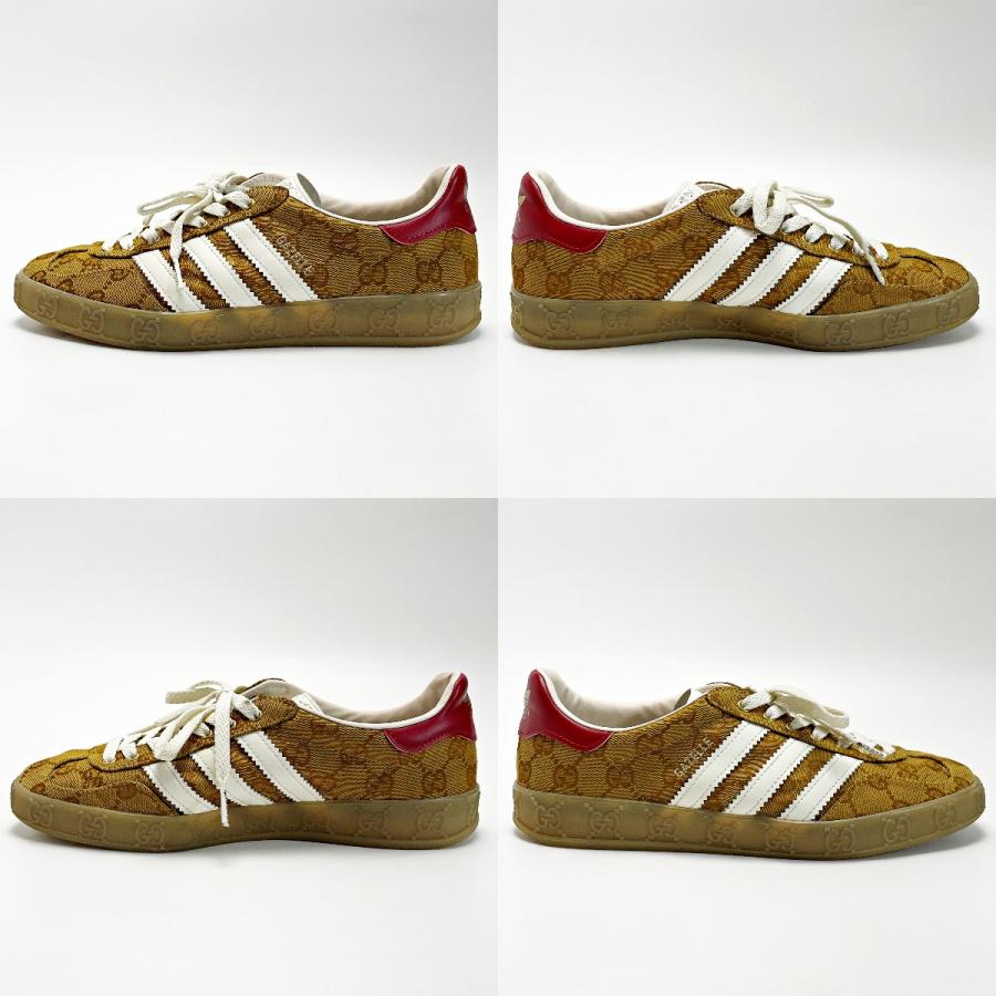 GUCCI グッチ adidasコラボ ガゼル スニーカー ブラウン GGスプリーム  