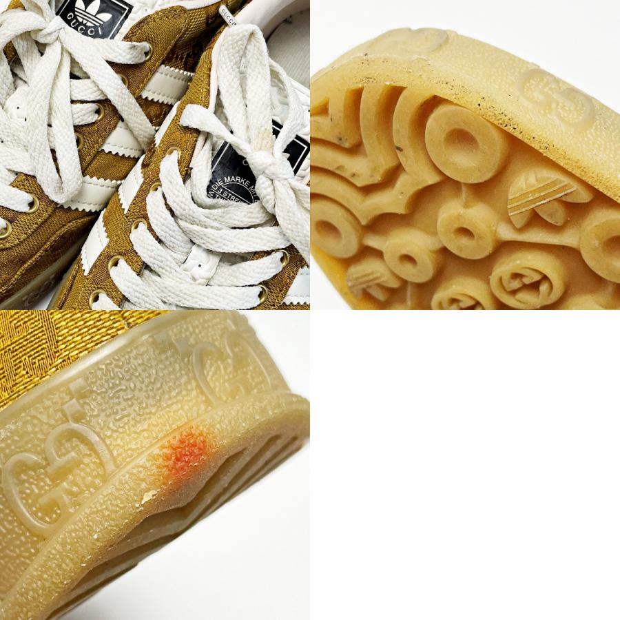 GUCCI グッチ adidasコラボ ガゼル スニーカー ブラウン GGスプリーム  