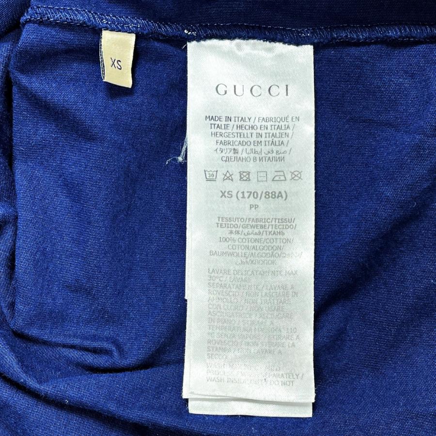 GUCCI（グッチ） adidasコラボ ロゴプリント半袖Tシャツ ネイビー SIZE