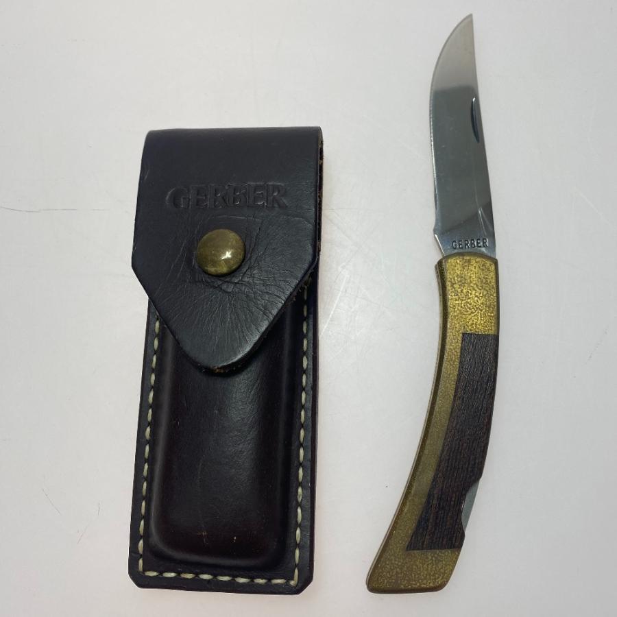 ωω GERBER ガーバーフォールディング クラフトナイフ レザーバック付き 