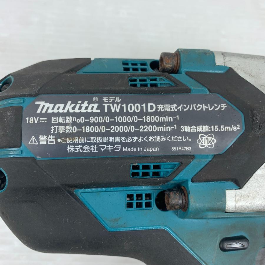 κκ MAKITA マキタ 電動工具 インパクトレンチ 充電器・充電池1個・ケース付 コードレス式 18v 38232 TW1001DGRX グリーン やや傷や汚れあり｜bigban｜05