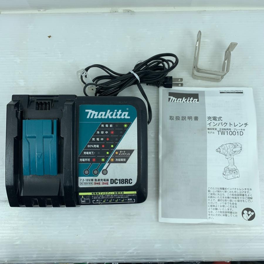 κκ MAKITA マキタ 電動工具 インパクトレンチ 充電器・充電池1個・ケース付 コードレス式 18v 38232 TW1001DGRX グリーン やや傷や汚れあり｜bigban｜07