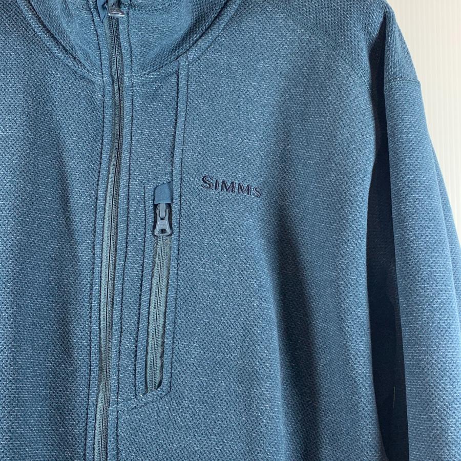 ττ SIMMS  フィッシングウェア SIZE XL リバーシェッドフルジップ ブルー やや傷や汚れありの画像