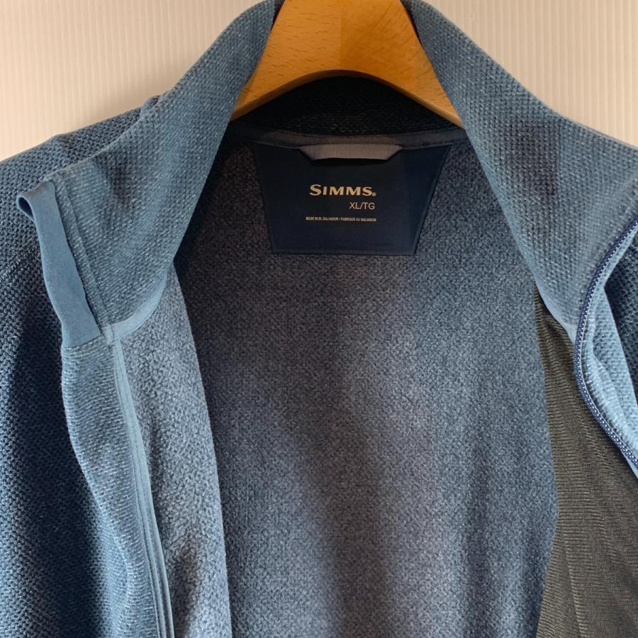 ττ SIMMS  フィッシングウェア SIZE XL リバーシェッドフルジップ ブルー やや傷や汚れありの画像
