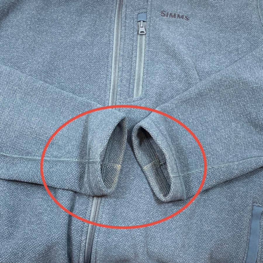 ττ SIMMS  フィッシングウェア SIZE XL リバーシェッドフルジップ ブルー やや傷や汚れありの画像