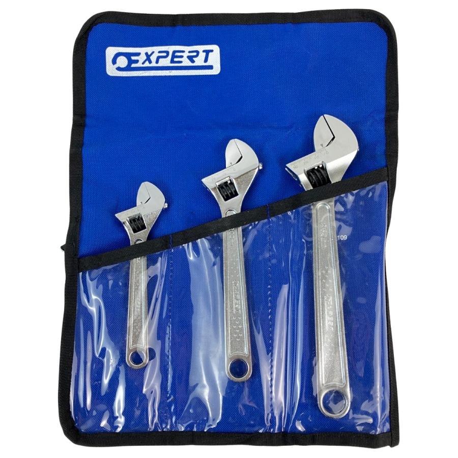 ЗЗEXPERT モンキーレンチ 3個セット ケース付 ETR30109 E187470 E187368 E187366 ブルー ЗЗ EXPERT モンキーレンチ 3個セット ケース付 ETR30109 E187470