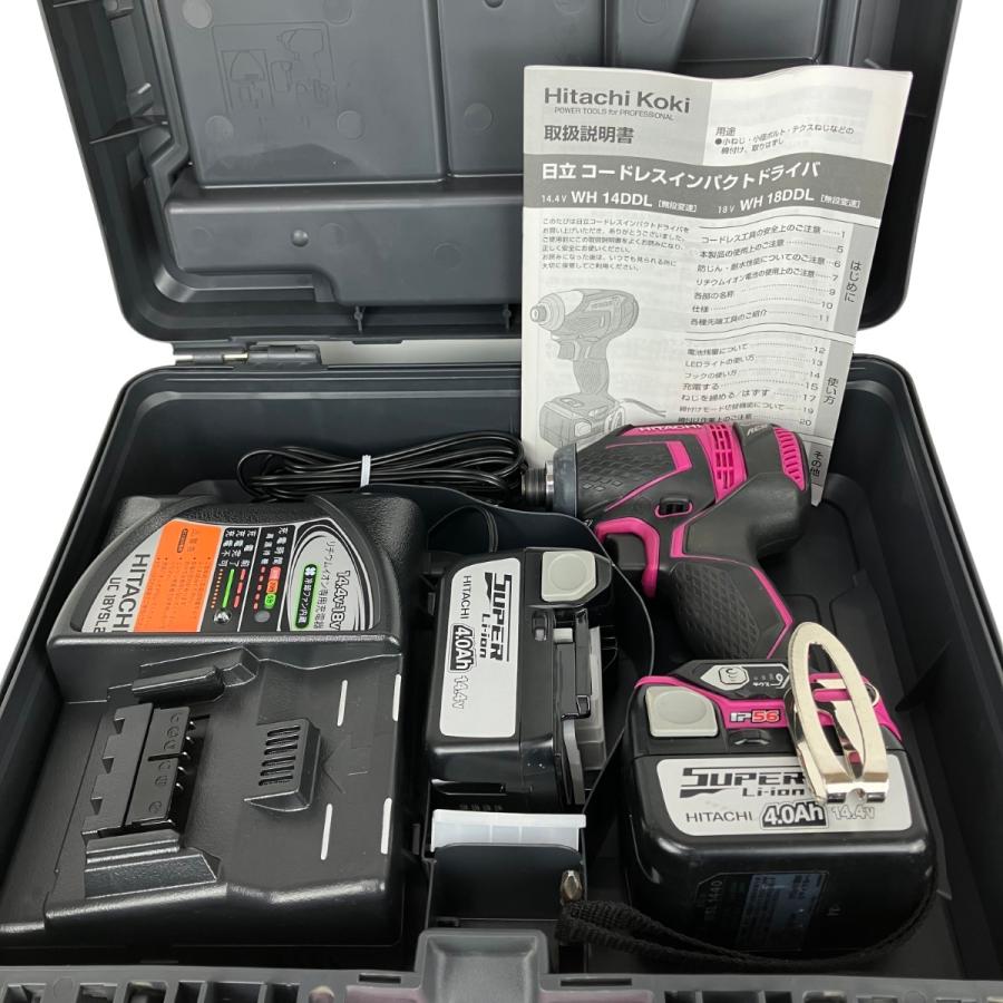 ЗЗ HITACHI 日立 14.4V 充電式インパクトドライバ 充電器 バッテリー×2