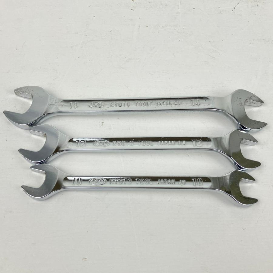 ЗЗ KTC Profit 10mm 12mm 14mm 両口スパナ 3本組 シルバー 目立った