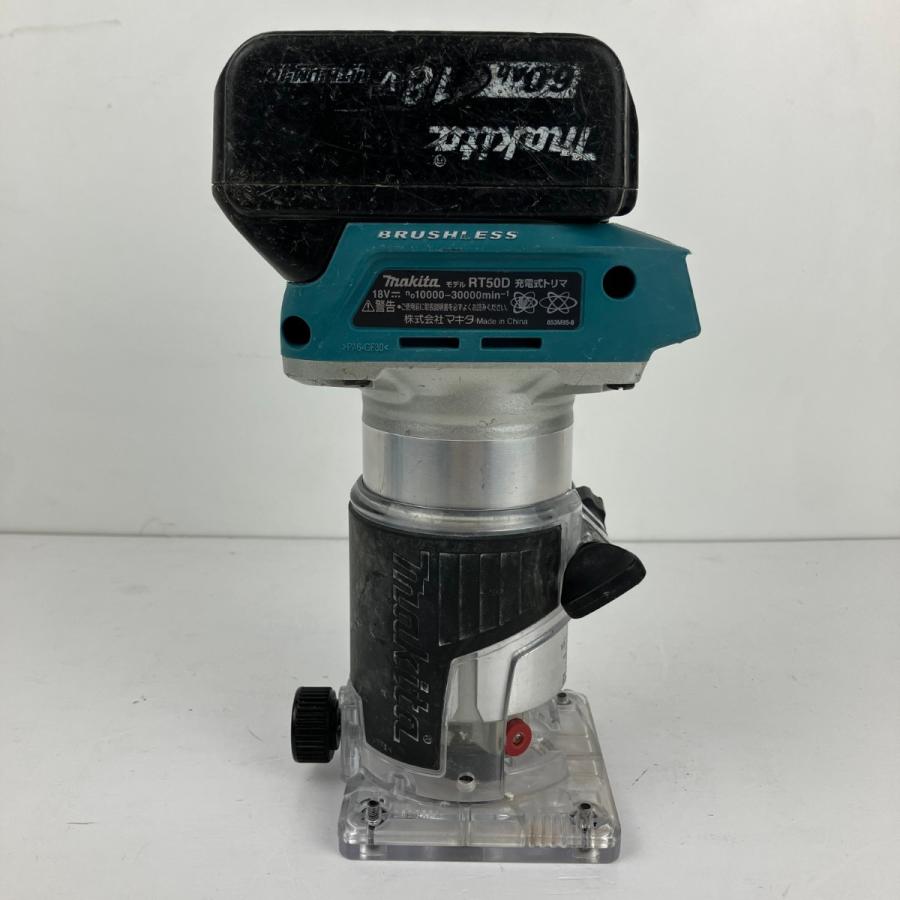 ЗЗ MAKITA マキタ 18v 充電式トリマー バッテリーx1 ガイド付 RT50D