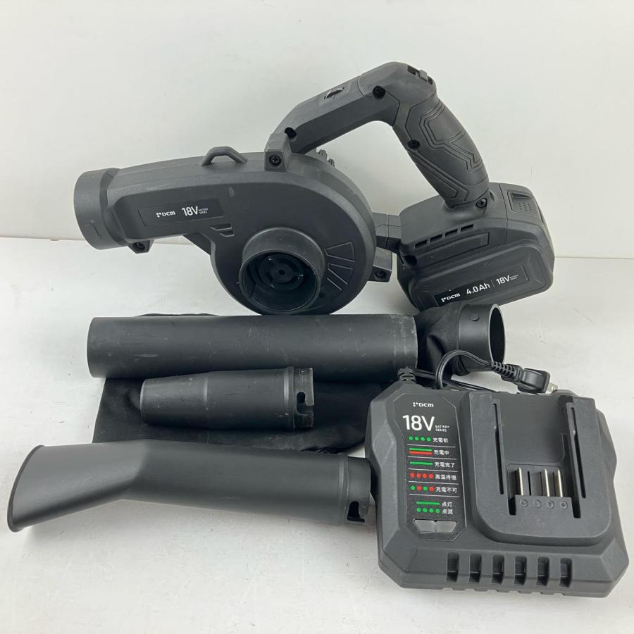 ЗЗ DCM ディーシーエム 18v 充電式ブロワ 充電器 バッテリー×1 ノズル