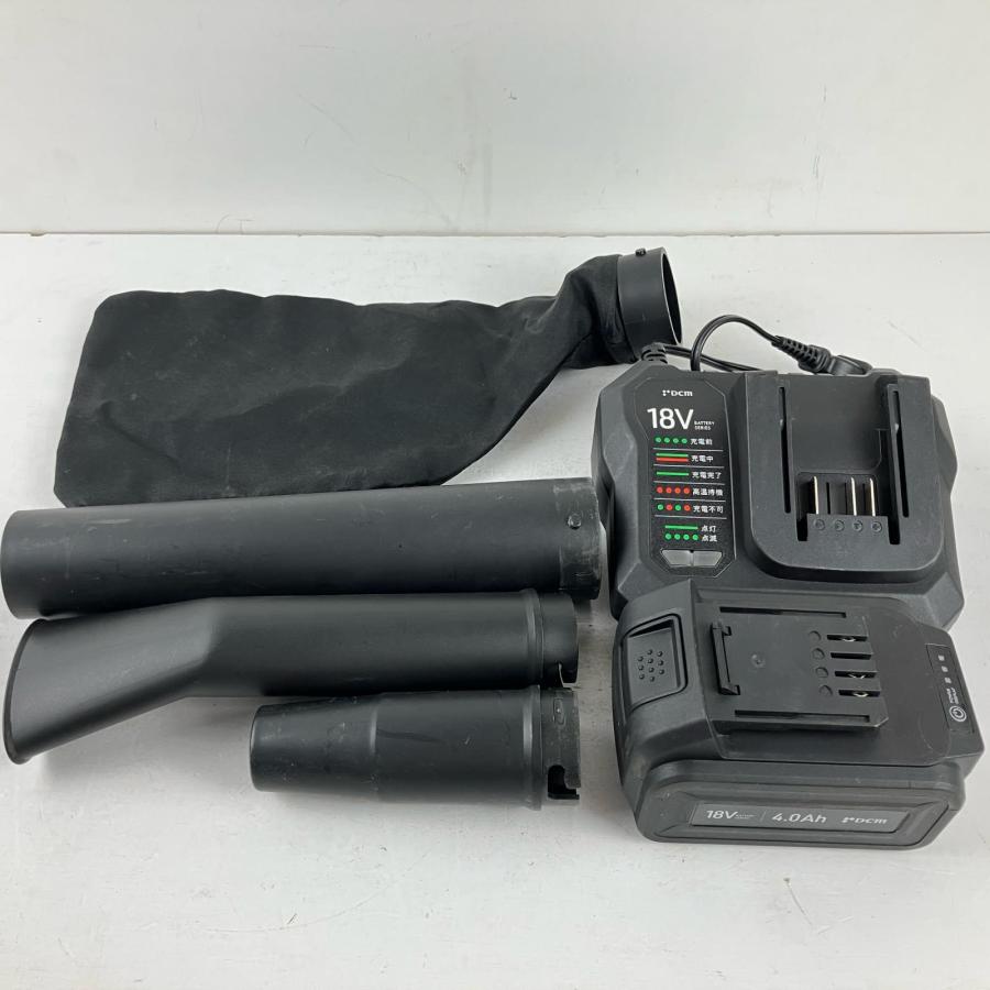 ЗЗ DCM ディーシーエム 18v 充電式ブロワ 充電器 バッテリー×1 ノズル