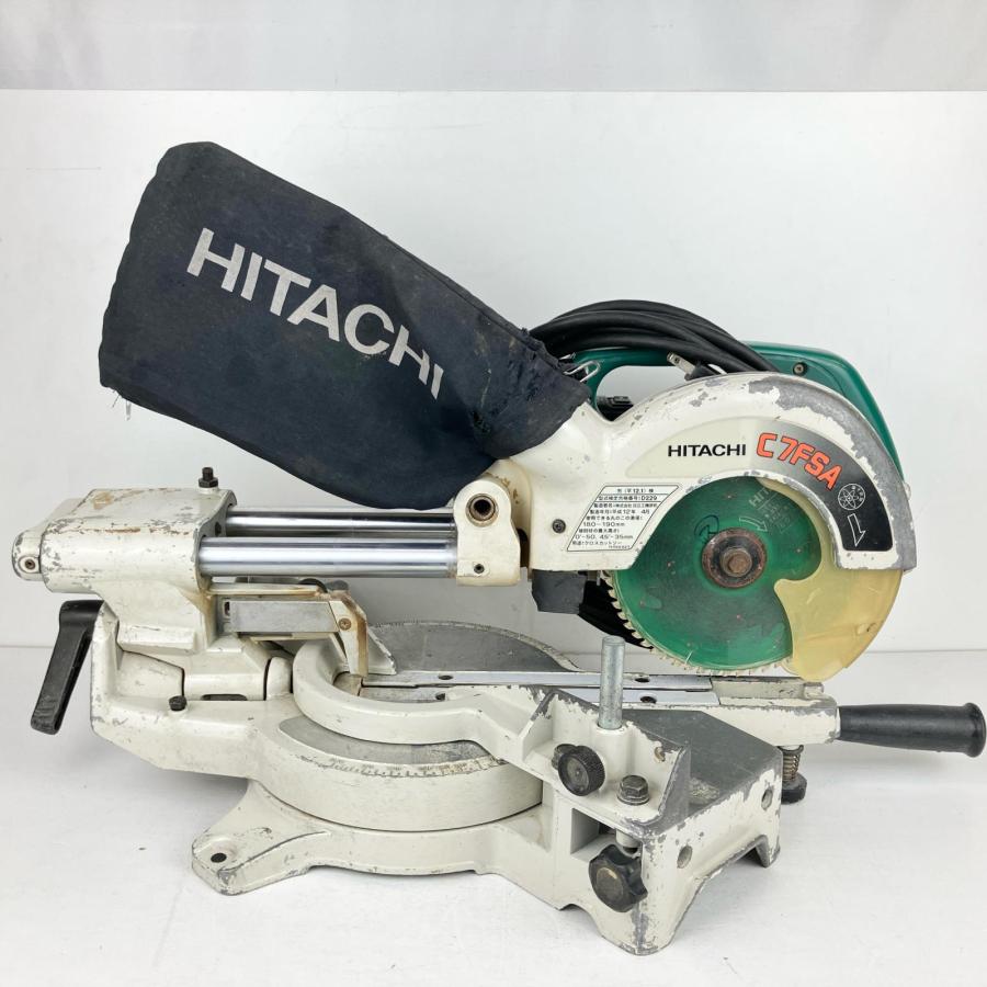 日立 C-7FSA スライド丸鋸 ЗЗ HITACHI 日立 100v 190mm スライド丸のこ 本体のみ C7FSA グリーン