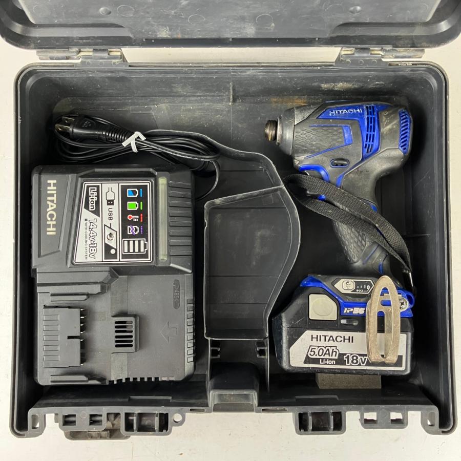 ЗЗ HITACHI 日立 18v 充電式インパクトドライバ バッテリーx1 充電器 