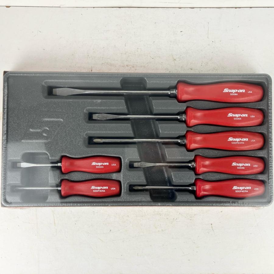 ЗЗSnap-on スナップオン クラシックグリップドライバーセット 旧グリップ トレー付 SDDX70AR レッド ЗЗ Snap-on スナップオン クラシックグリップドライバーセット 旧