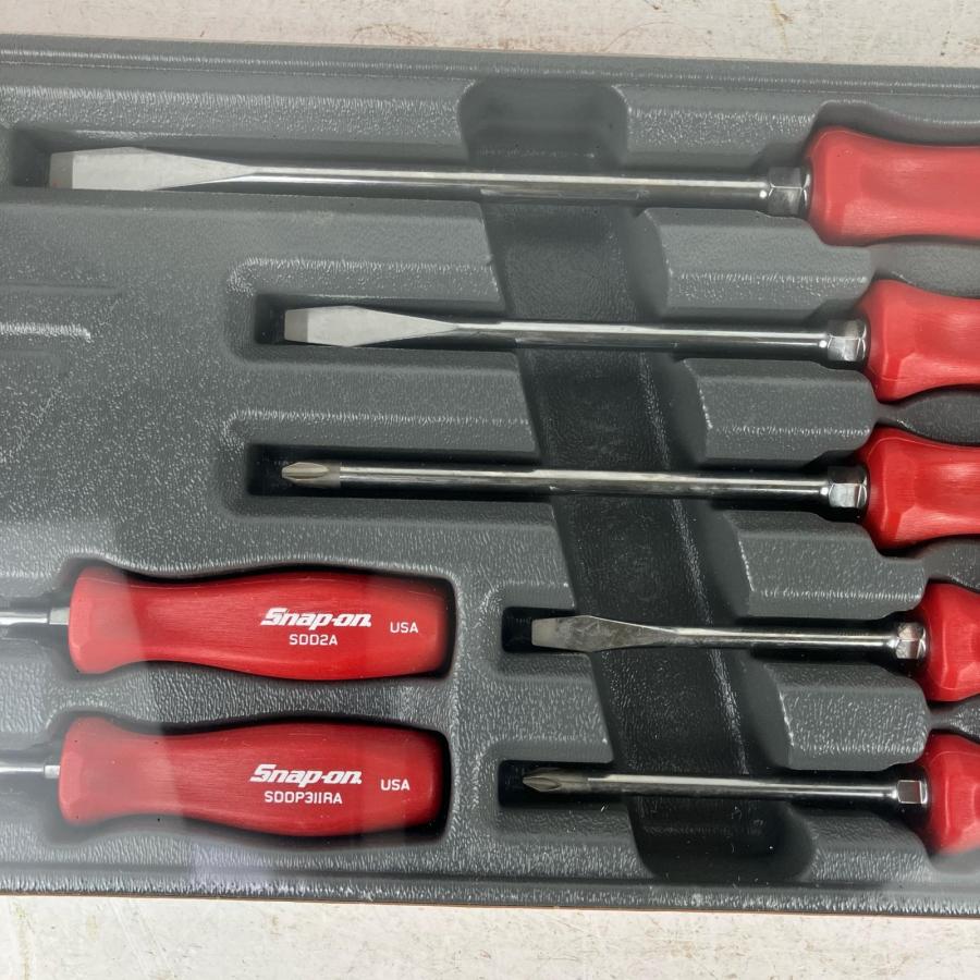 ЗЗSnap-on スナップオン クラシックグリップドライバーセット 旧グリップ トレー付 SDDX70AR レッド ЗЗ Snap-on スナップオン クラシックグリップドライバーセット 旧