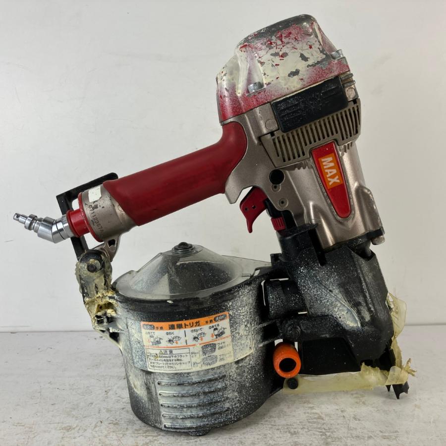 MAX マックス 90mm 高圧 スーパーネイラ エア釘打機 HN-90N1 レッド 傷 