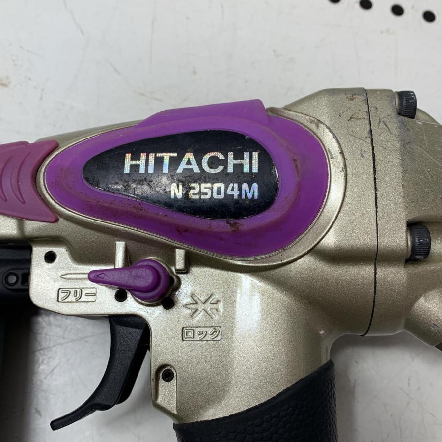 日立　エアカッタ　25mm N2504M HITACHI 日立 25mm タッカ N2504M パープル やや傷や汚れあり