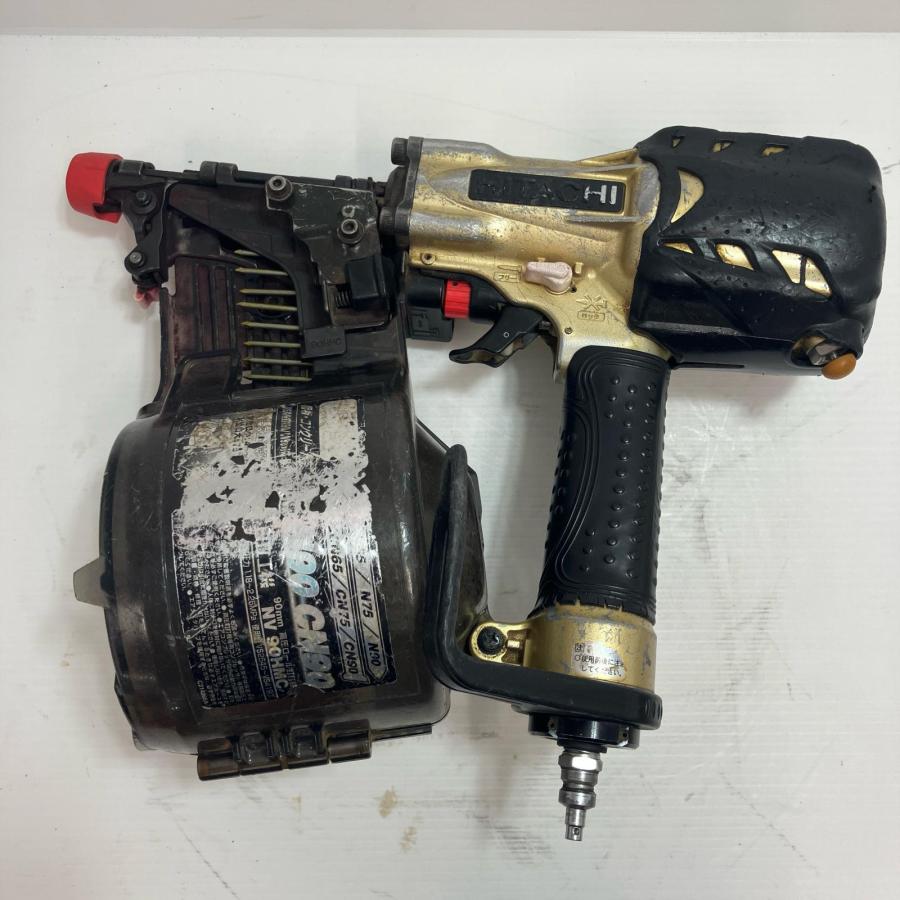 HITACHI 日立 ロール釘打ち機 NV90HMC ゴールド 90mm ケース付 高圧 傷 