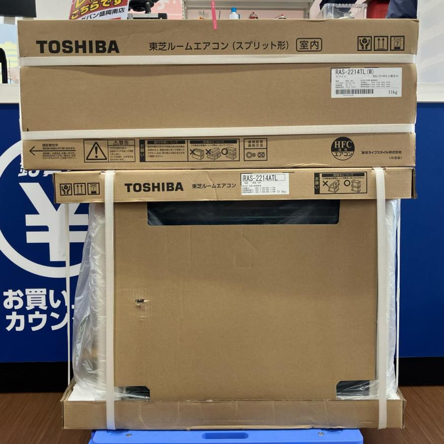 TOSHIBA 東芝 エアコン 壁掛けエアコン RAS-2214TL 未使用に近い