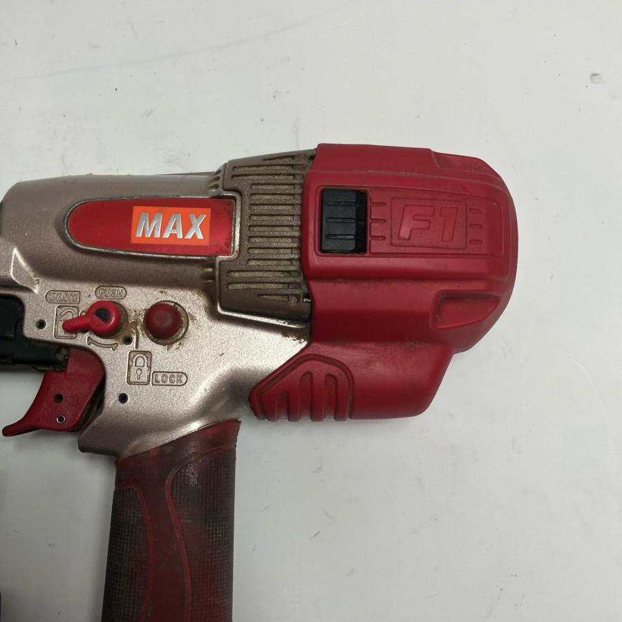 MAX マックス ケース付 高圧 50mm エア釘打ち HA-50F1(D) レッド やや