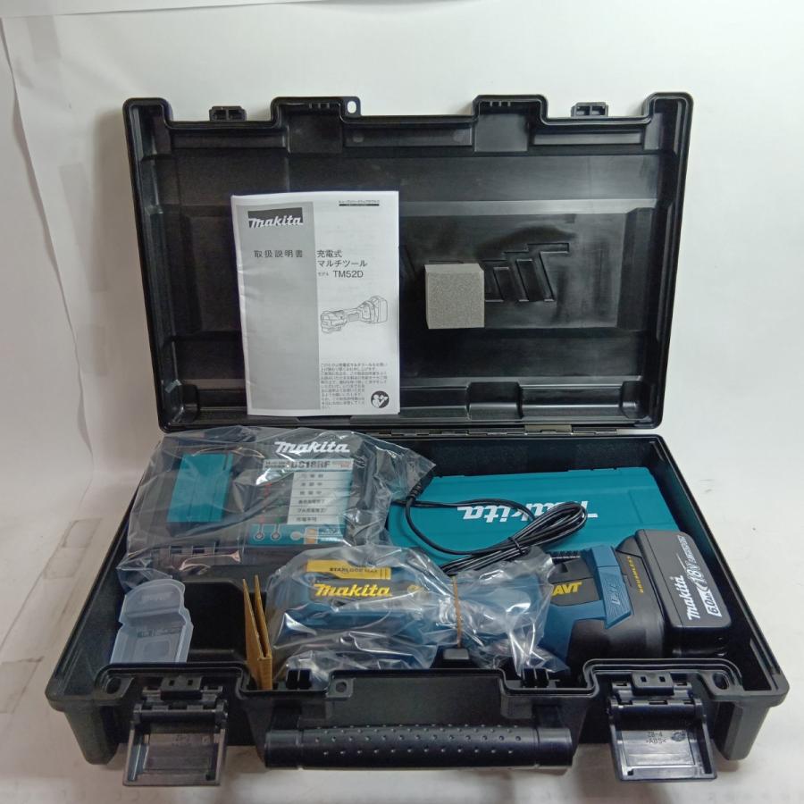 MAKITA マキタ マルチツール TM52DRGPB ブルー 未使用品(S) 充電器・充電池1個・ケース付 コードレス式 18v 668836Y MAKITA マキタ マルチツール TM52DRGPB ブルー 未使用品(S) コードレス