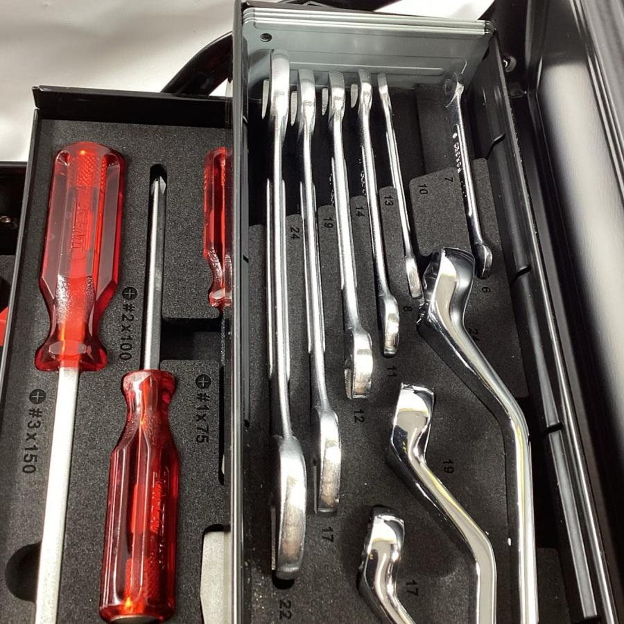 SUPERTOOL 両開き工具セット S5000DX ブラック 63点セット 3段式 やや