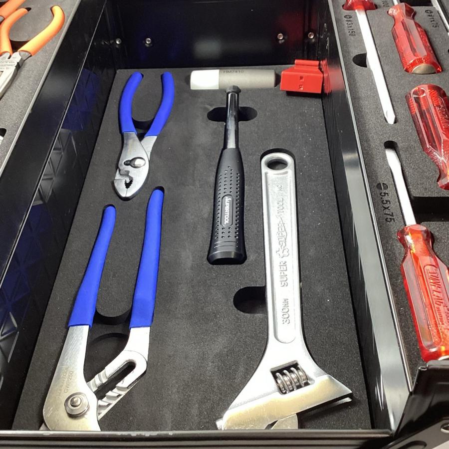 SUPERTOOL 両開き工具セット S5000DX ブラック 63点セット 3段式 SUPERTOOL 両開き工具セット S5000DX ブラック 63点セット 3段式 やや