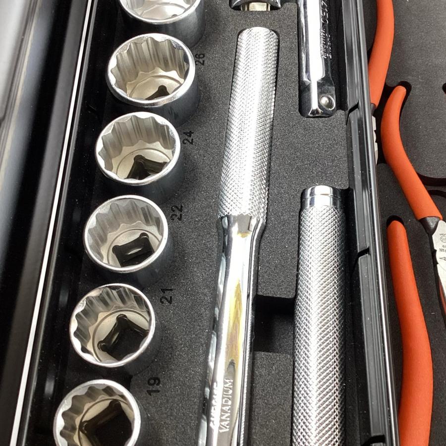 SUPERTOOL 両開き工具セット S5000DX ブラック 63点セット 3段式 やや