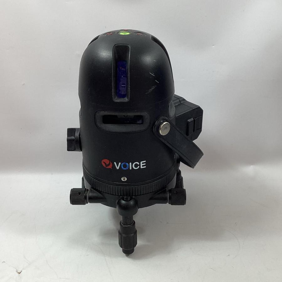 VOISE R8 レーザー墨出し器【野田愛宕店】【店頭取引限定】【中古】IT8X2Z3K39Y8 VOICE レーザー墨出し器 R8 ブラック 受光器・ケース付 傷や汚れあり