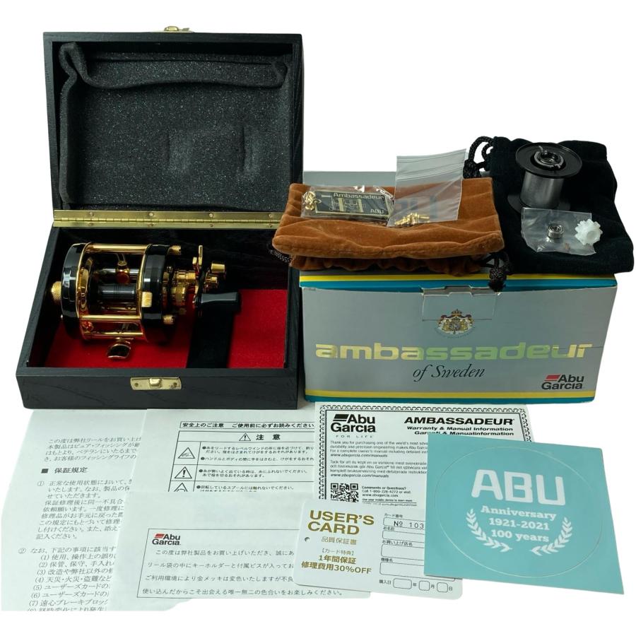 ABU ベイトリール AMB 5500CDL 100th 木箱・外箱付 目立った傷や汚れ