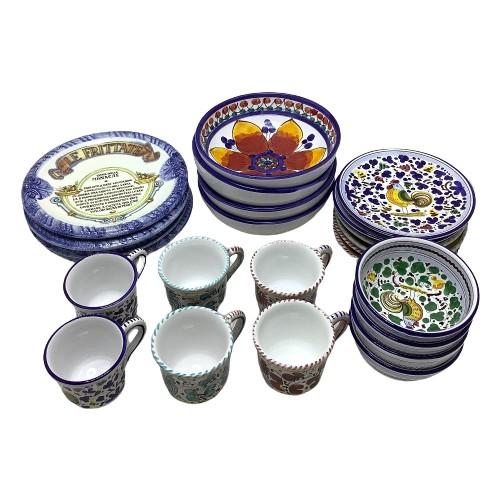 △△ TGM ハンドメイド 陶器 イタリア食器まとめ 24点 絵皿 ティー