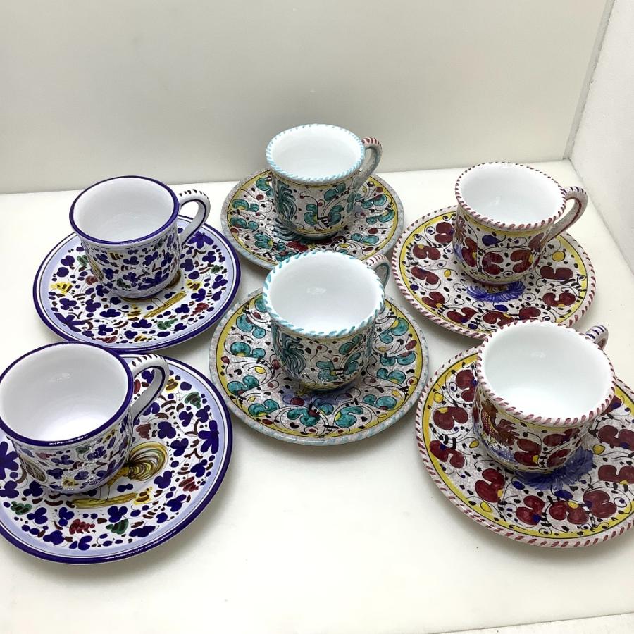 △△ TGM ハンドメイド 陶器 イタリア食器まとめ 24点 絵皿 ティー