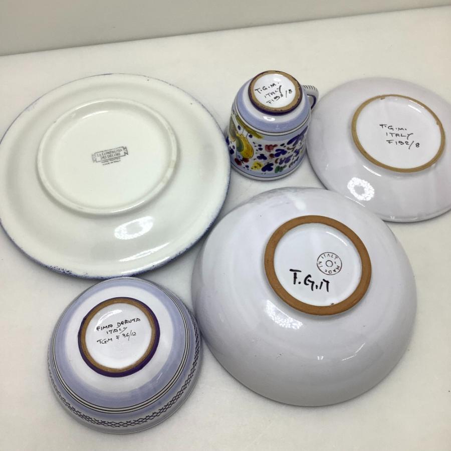 △△ TGM ハンドメイド 陶器 イタリア食器まとめ 24点 絵皿 ティー