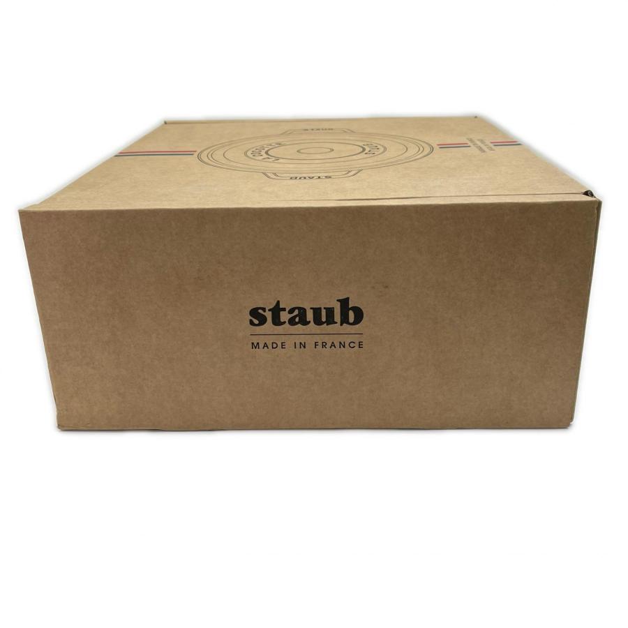 STAUB ストウブ 両手鍋 シャローココットラウンド 26cm ミトン付 4L チェリー 未使用の画像