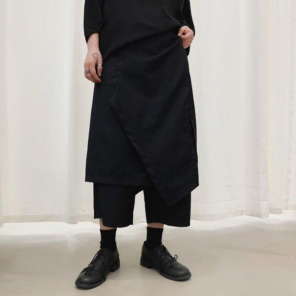 ジェンダーレスファッションに 変形 7分丈パンツ スカート スカーチョ ガウチョパンツ サルエル メンズ 中性的 ジェンダーレス男子 ネオイケメン 韓 Cb A145 K877 メンズファッション Bigbangfellas 通販 Yahoo ショッピング