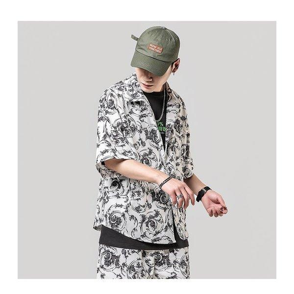 バーゲン セットアップ メンズ 半袖 夏物 ゆったり 花柄 ボタニカル アロハシャツ ショートパンツ ハーフパンツ スウェットセットアップ 上下 最新モデルが入荷 Syber Technology Com