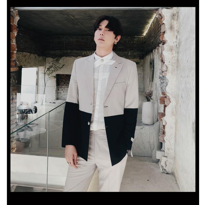 セットアップ メンズ 長袖 カジュアルスーツ 切り替え 上下セット