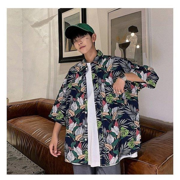 ゆったりと気分は南国 ボタニカル柄シャツ 半袖 リゾート 旅行 メンズ メンズファッション ストリート系 カジュアル モード系 韓国 ファッション Ct 8 Zc542 メンズファッション Bigbangfellas 通販 Yahoo ショッピング