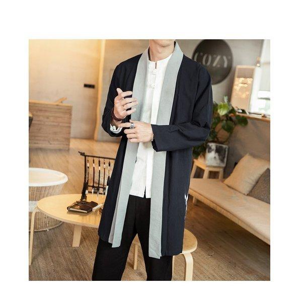 気分を変える チャイナ ロング丈 カーディガン 羽織り 半被 春コート スプリングコート 刺繍 和柄 メンズ メンズファッション 長袖 原宿系 スト Ct 4013 Jk617 メンズファッション Bigbangfellas 通販 Yahoo ショッピング