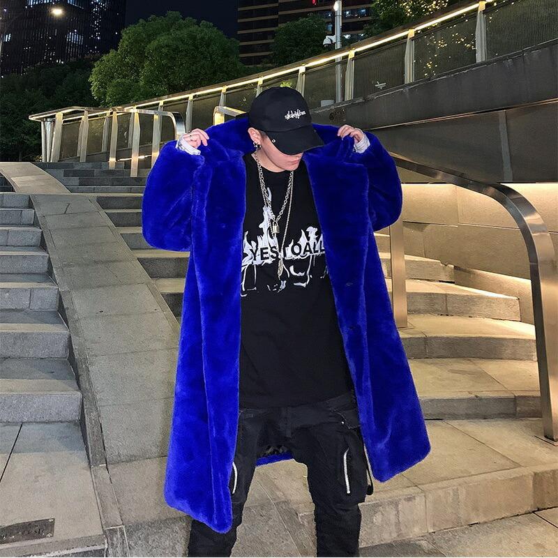 ファー コート メンズ ロングコート ブルー チェスターコート ファー ボアコート メンズ ボア ファーコート フリースコート フリース ボアジャン Ct 913 Pc07 メンズファッション Bigbangfellas 通販 Yahoo ショッピング