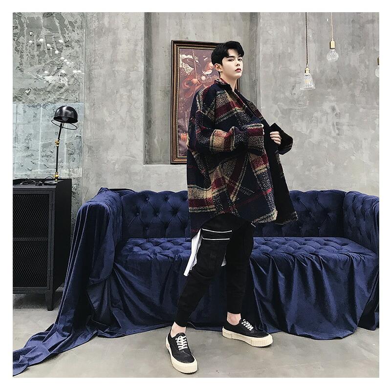 在庫品 ビッグシルエット チェックシャツ ロングスリーブ 長袖 メンズ メンズファッション 韓流 韓国ファッション ストリート系 カジュアル 春 秋 冬 個性 Ct A145 W155 メンズファッション Bigbangfellas 通販 Yahoo ショッピング
