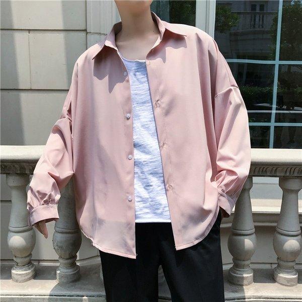 ビッグシルエット シャツ メンズ 長袖 無地 カジュアルシャツ 韓国 ファッション 韓流 K Pop ユルい ダボッと モード系 ゆったり 長袖シャツ Ct A159 73 メンズファッション Bigbangfellas 通販 Yahoo ショッピング