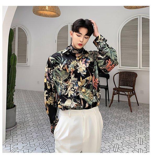 ストールネクタイセット ボタニカル柄 ゆったり シャツ モード系 韓流 韓国 ファッション メンズ 原宿系 韓国系メンズ 長袖 メンズ ストリート系 Ct 61 25 メンズファッション Bigbangfellas 通販 Yahoo ショッピング