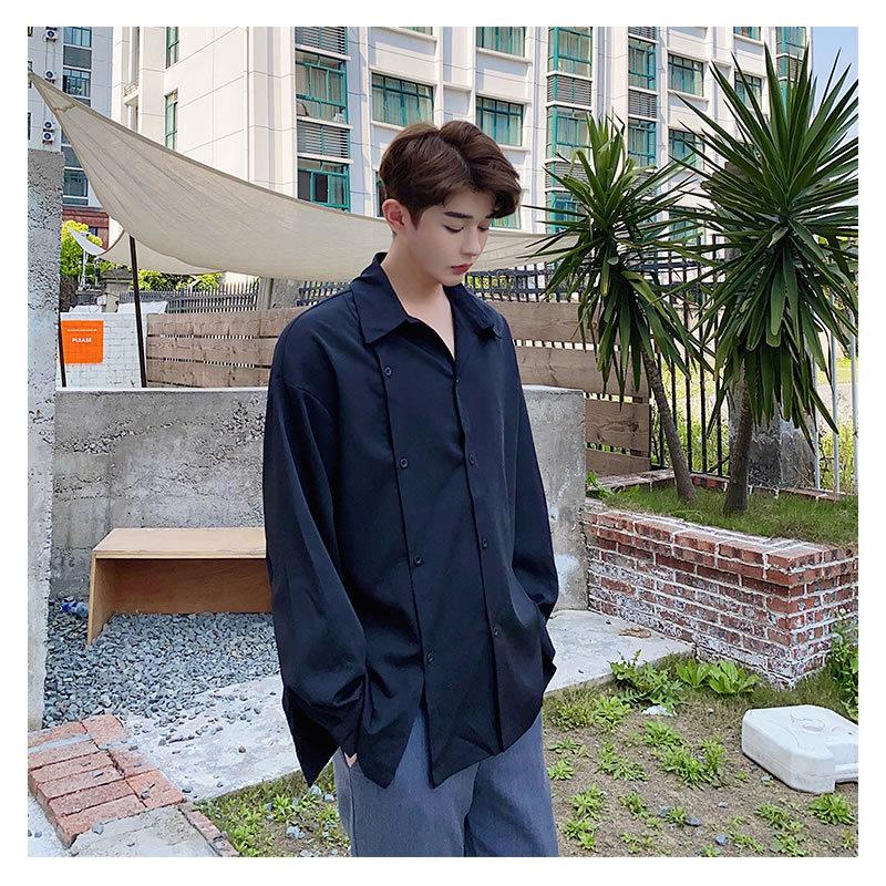 シャツ 長袖 カットソー ゆったり 無地 ドロップショルダー Yシャツ カジュアルシャツ メンズシャツ ドレスシャツ 韓国 ファッション Ct 66a S75 メンズファッション Bigbangfellas 通販 Yahoo ショッピング