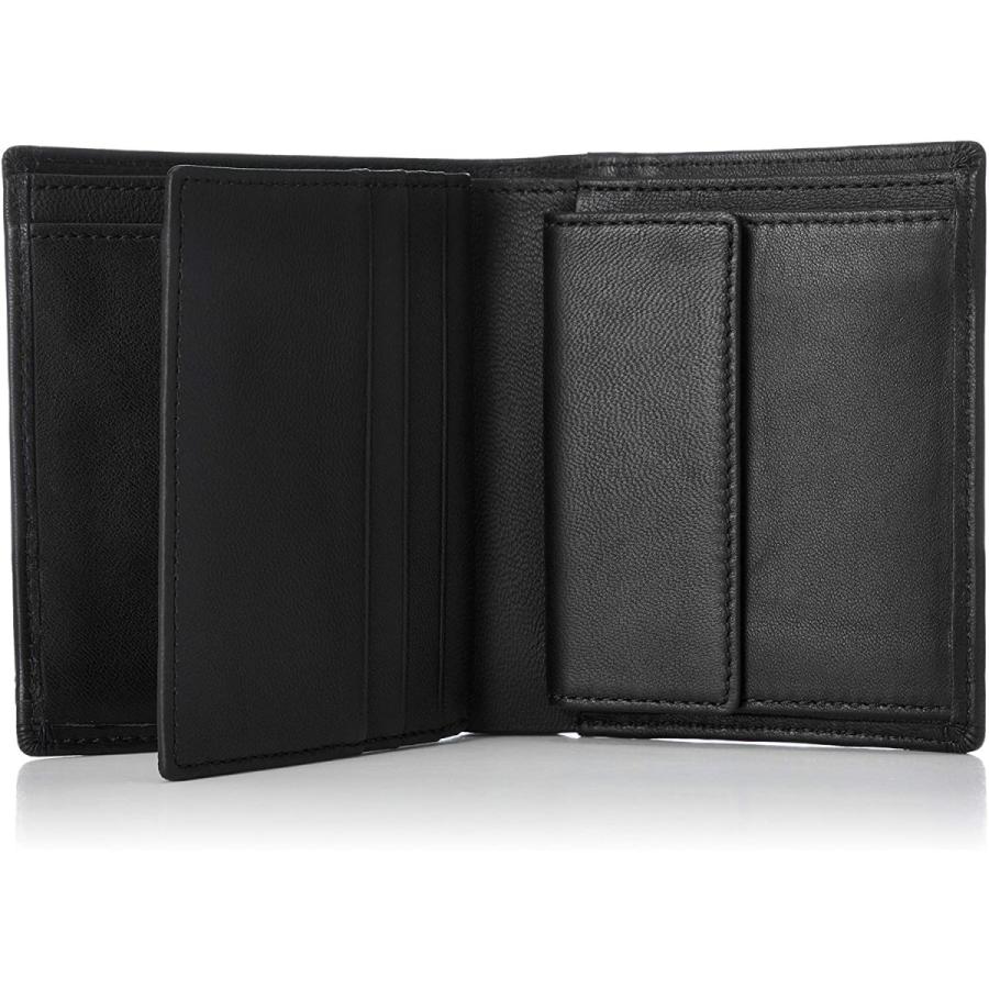 待望 クロコダイル 二つ折り財布 ブラック メンズ ウォレット 窓付き中ベラ付き 札入れ 高級ソフトラムレザー 羊革 財布